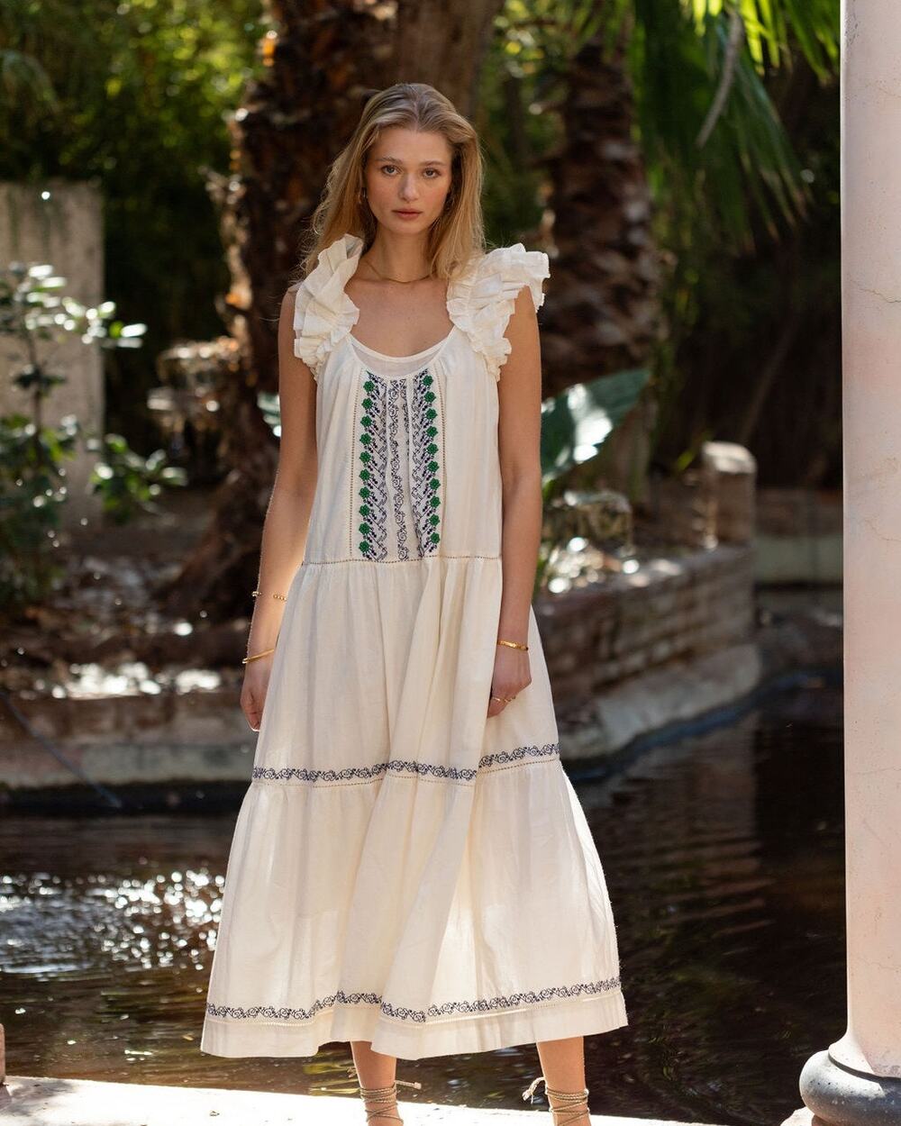 Band of the Free Arrouya Dress Cream Small